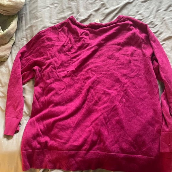 Fuchsia long sleeve sweater from Coldwater Creek, size 2X EUC - Picture 3 of 5